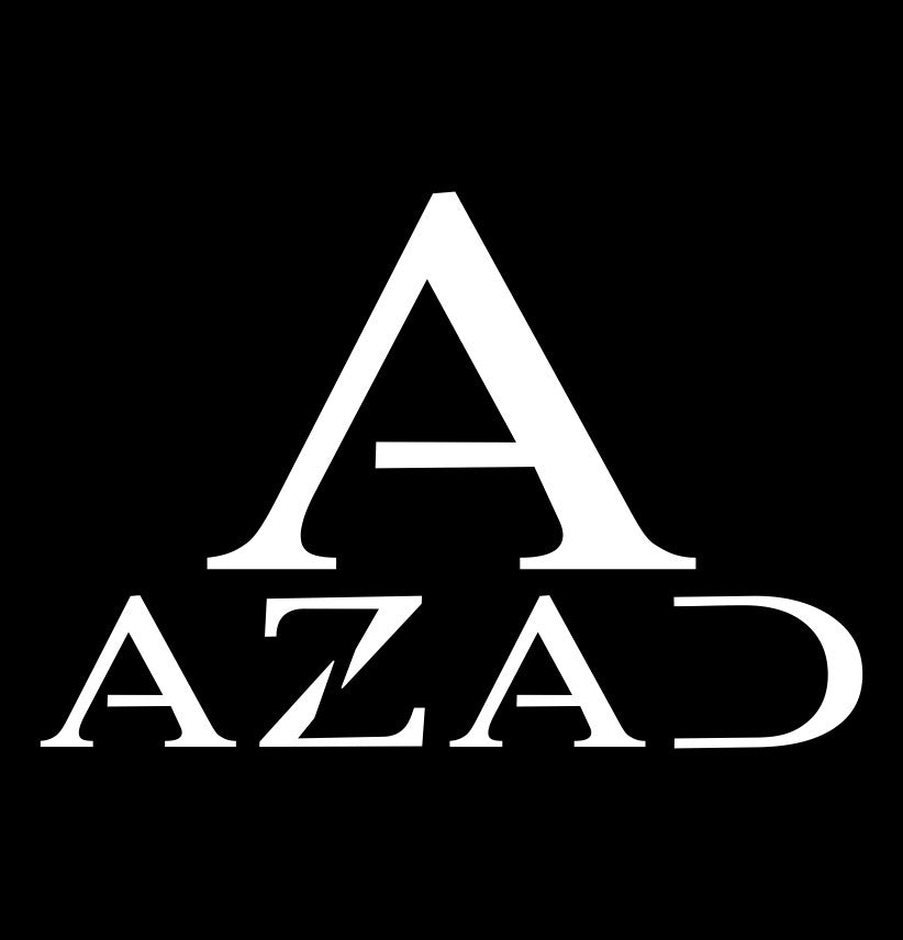 Azad Wheels decal, sticker, performance car decal sticker b