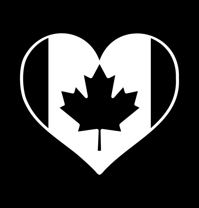 Canada heart flag decal, sticker, canada sticker, car decal