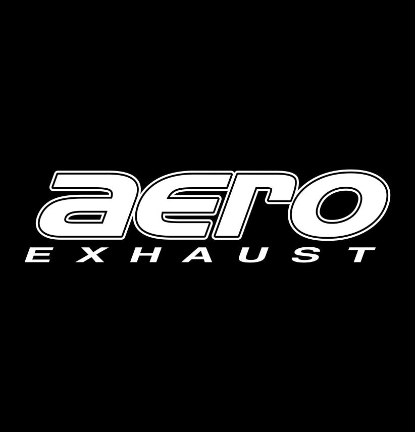 aero exhaust decal, sticker, performance decal sticker