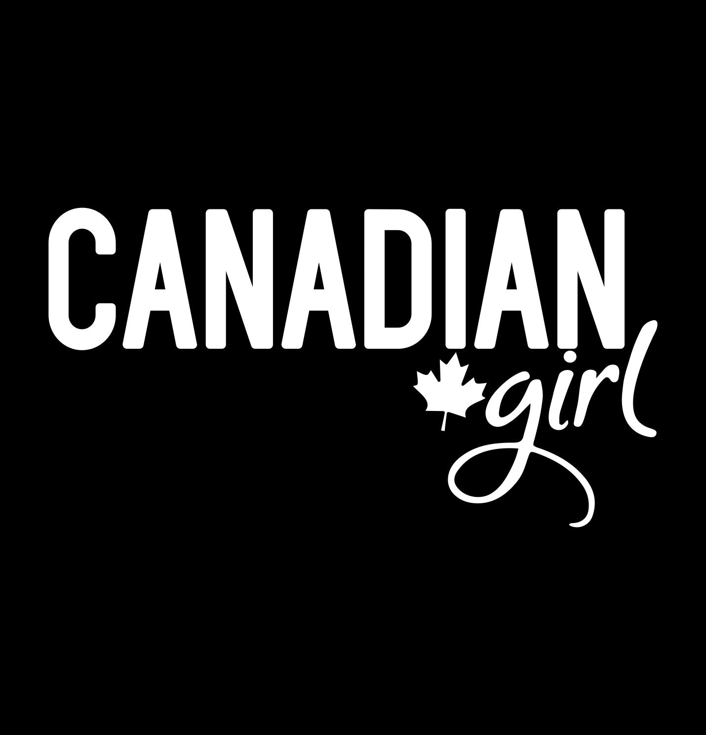 canadian girl decal, sticker, canada sticker, car decal