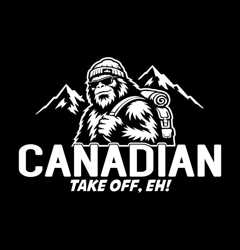 canadian take off eh decal, sticker, canada sticker, car decal
