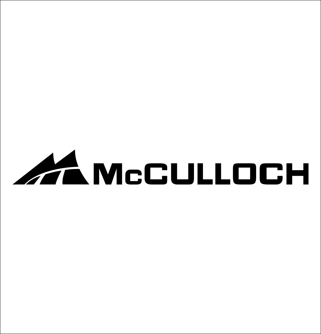 mcculloch decal, car decal sticker