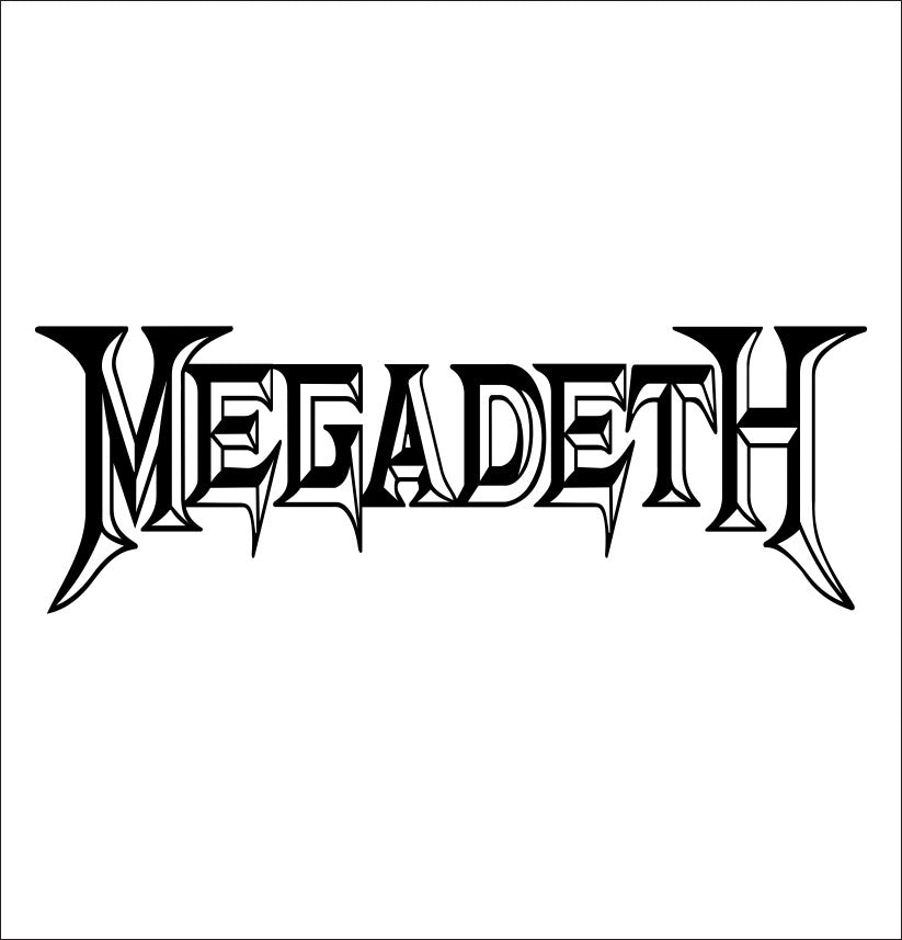 megadeth decal, sticker, band decal, car sticker