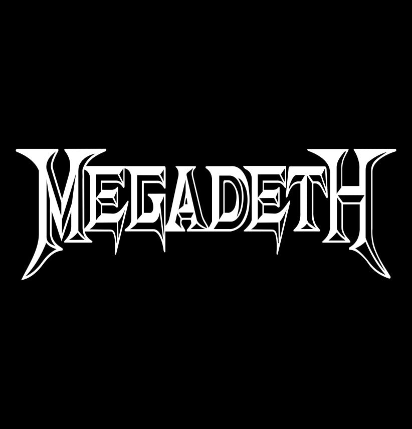 megadeth decal, sticker, band decal, car sticker
