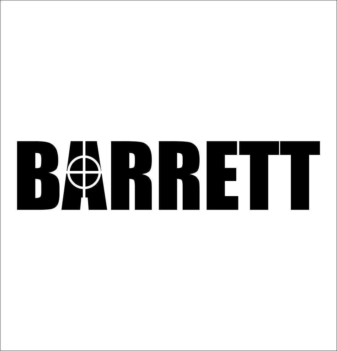 Barrett decal, sticker, firearm sticker