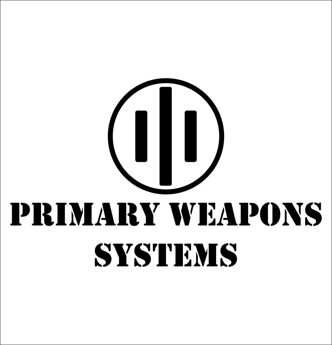 Primary Weapons Systems decal, sticker, firearm decal
