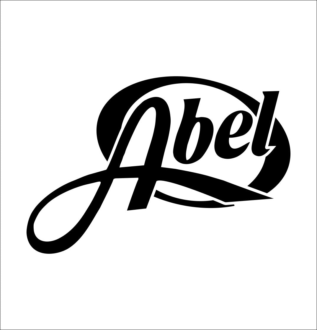 Abel Reels decal, sticker, fishing decal, car sticker