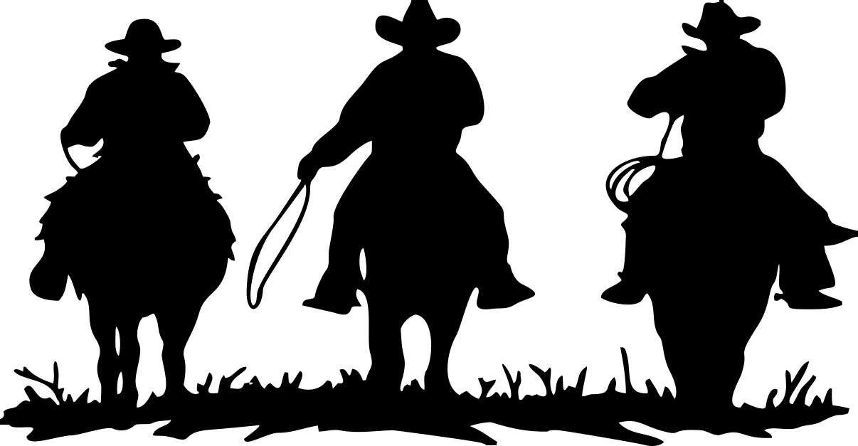 cowboys on horse country & western decal - North 49 Decals