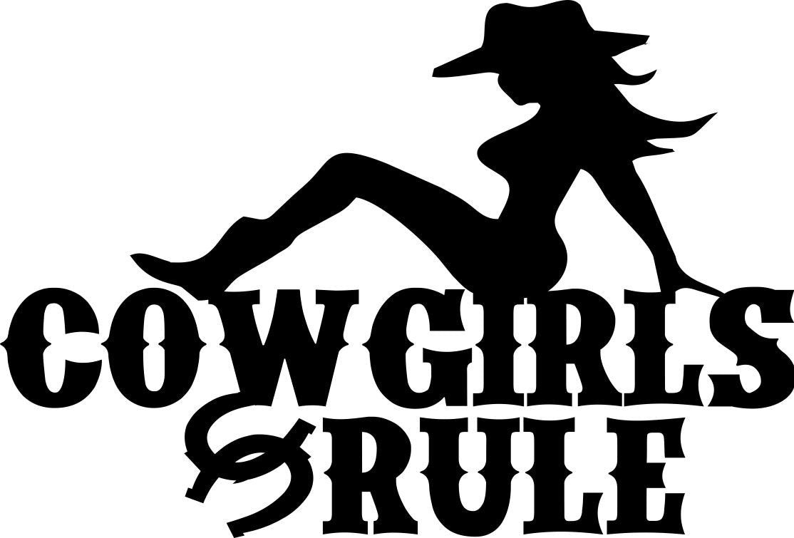 Cowgirls rule country & western decal - North 49 Decals