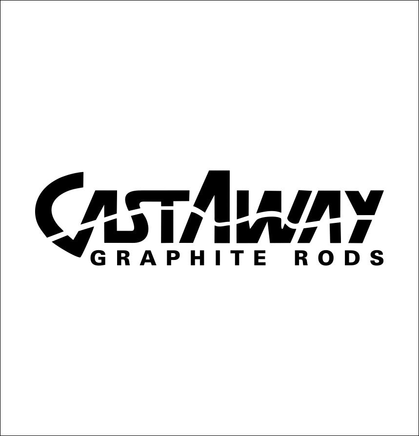 Castaway Rods decal, sticker, fishing hunting decal, car sticker