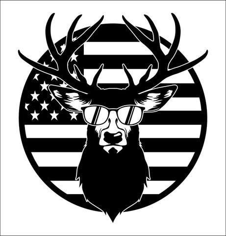 Deer Flag Sunglasses hunting decal
