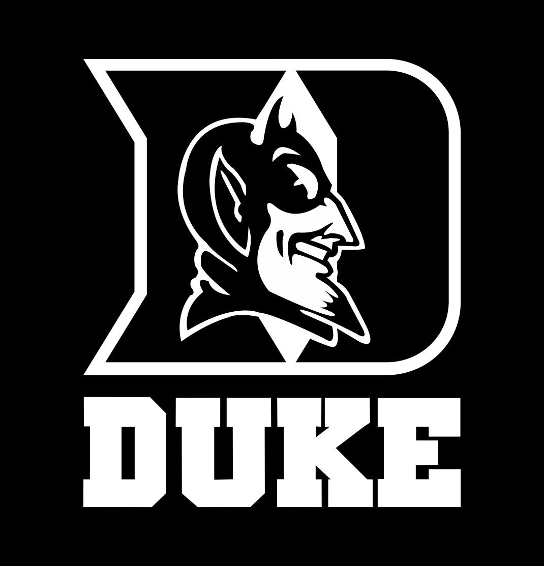 Duke Blue Devils decal, car decal sticker, college football