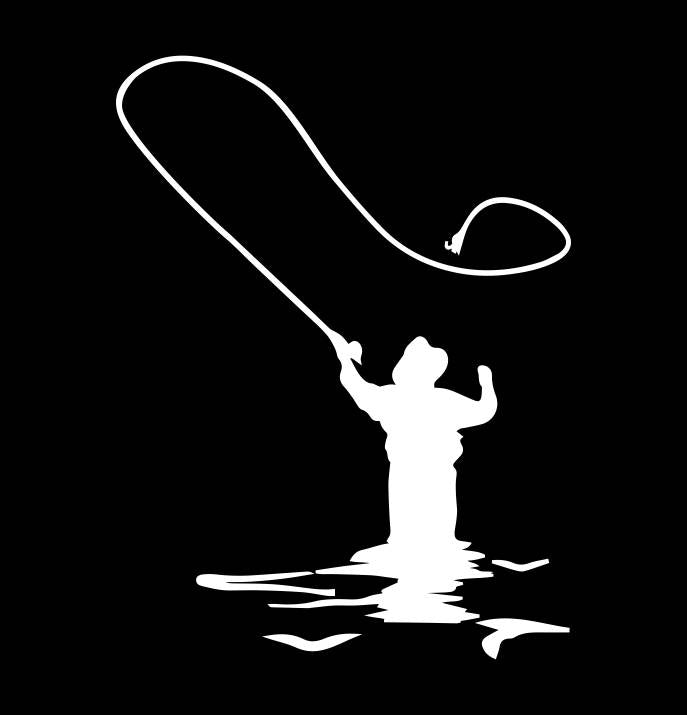 Fly Fisherman fishing decal
