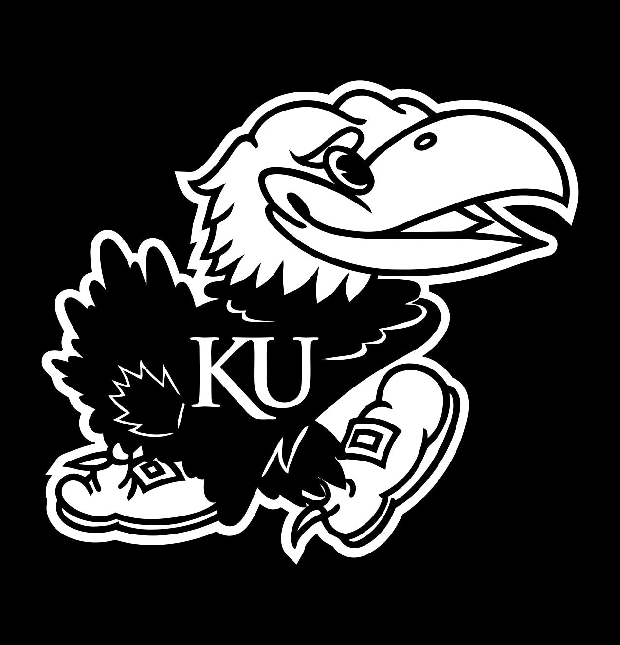 Kansas Jayhawks decal, car decal sticker, college football