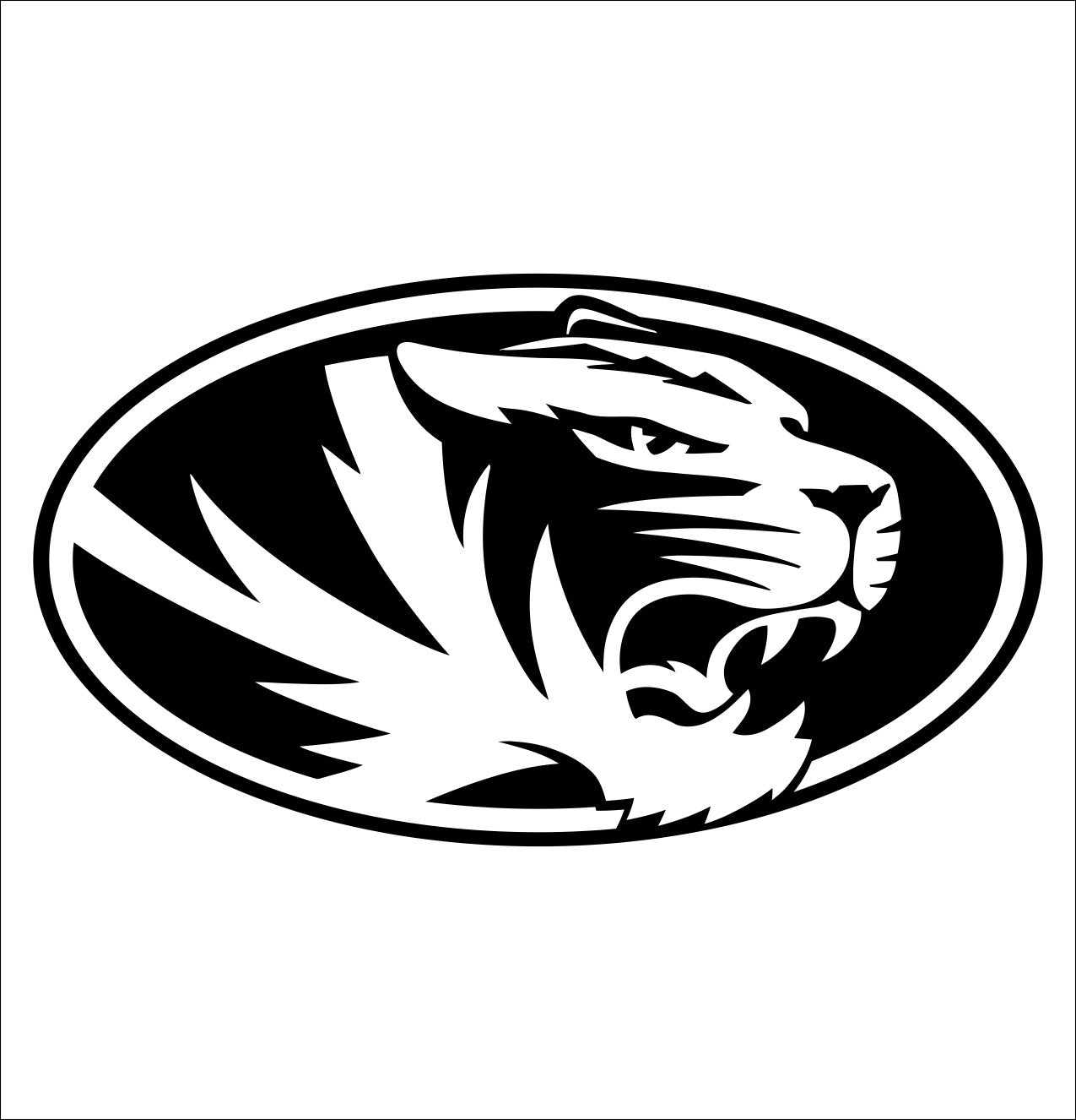 Missouri Tigers decal, car decal sticker, college football