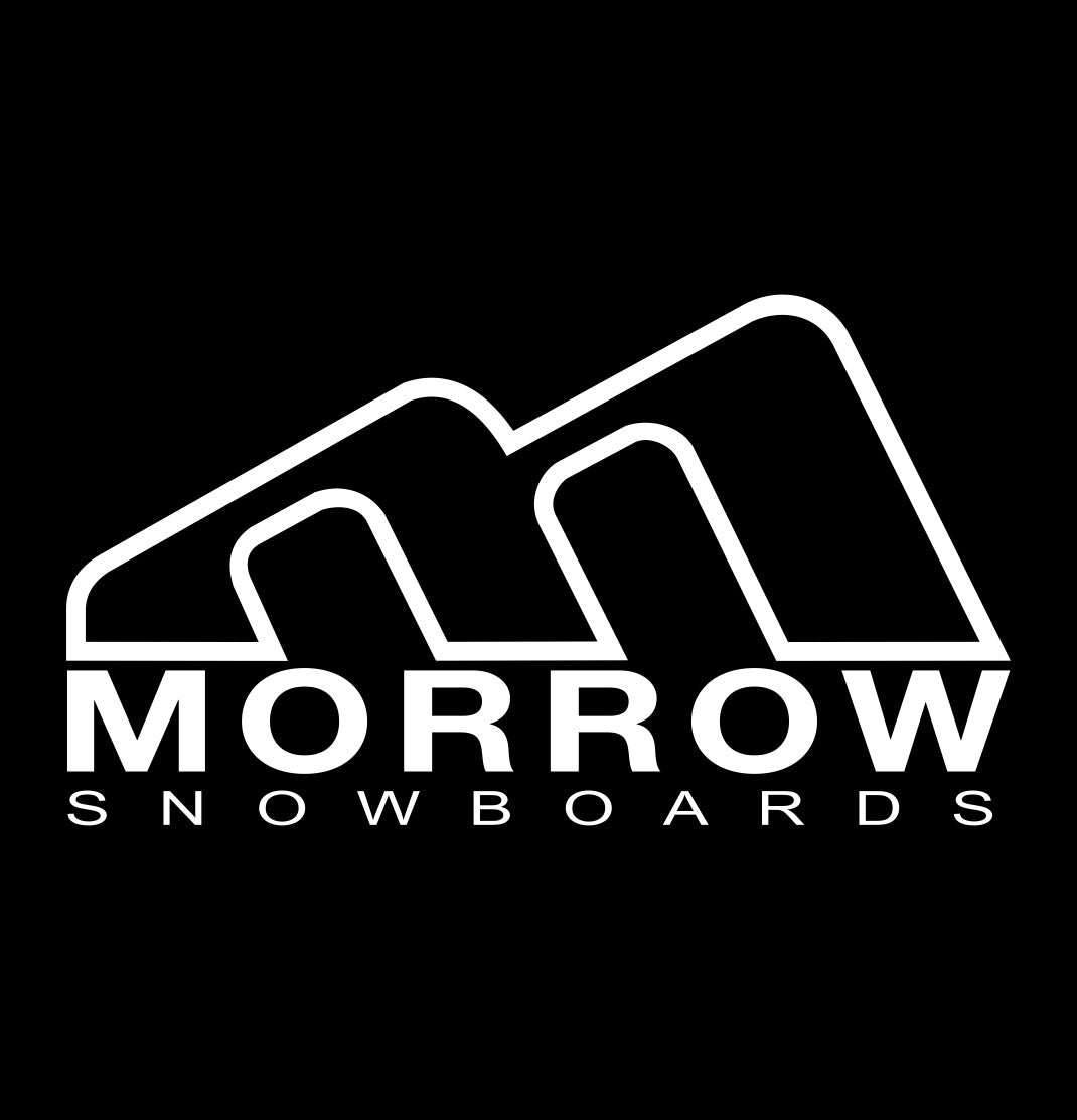 Morrow Snowboards decal, ski snowboard decal, car decal sticker