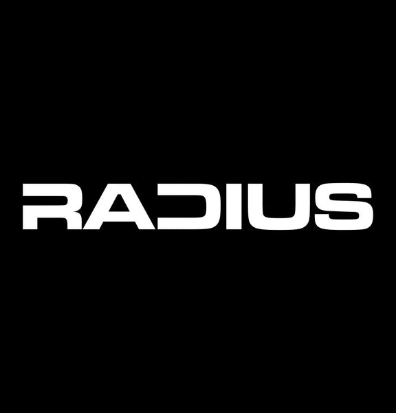 Radius Wheels decal, performance car decal sticker