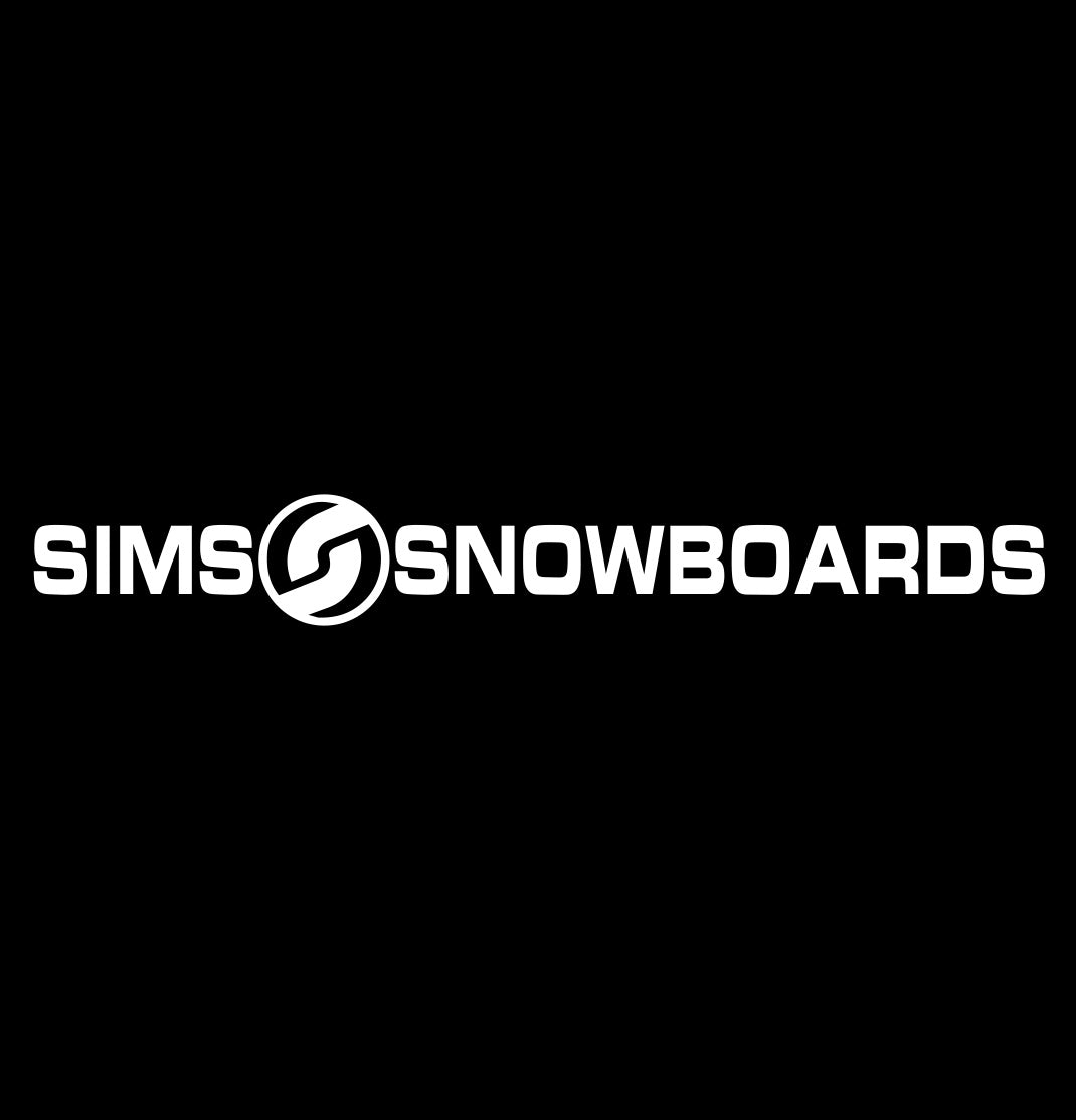 Sims Snowboards decal, ski snowboard decal, car decal sticker