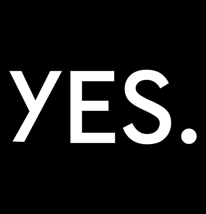 YES Snowboards decal, sticker, ski snowboard decal