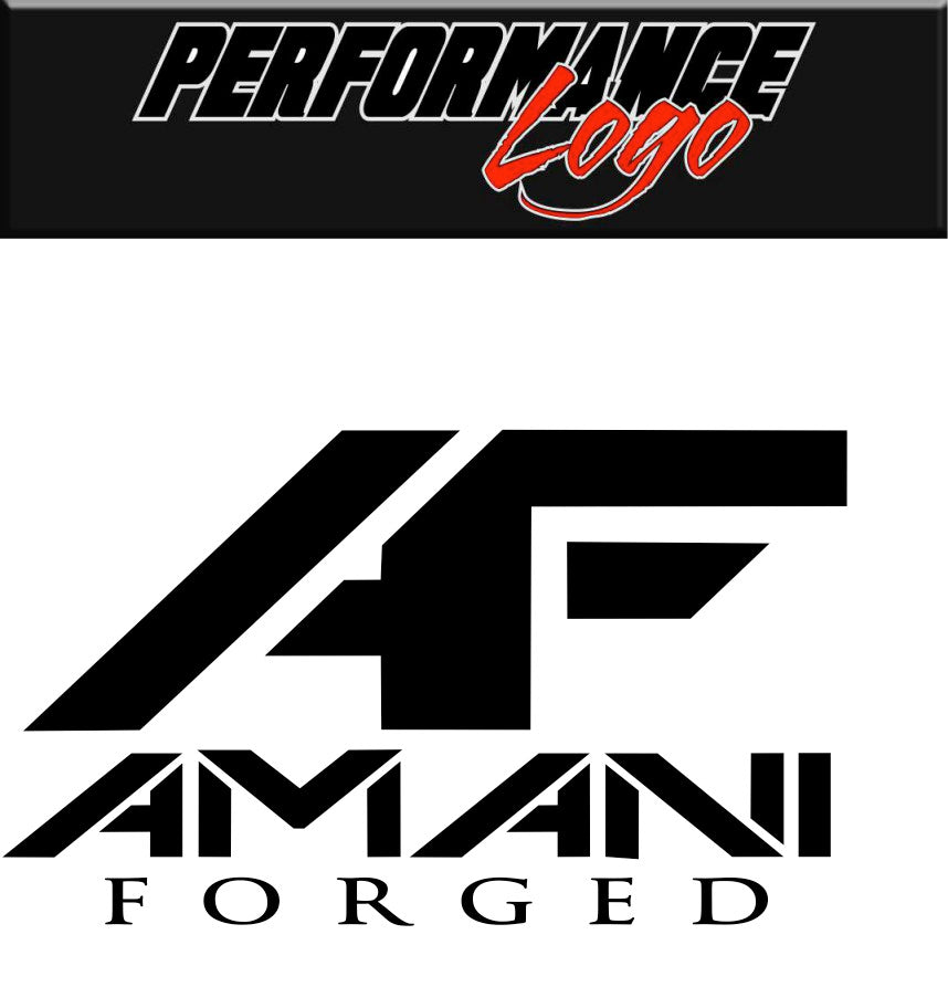 Amani Forged decal, sticker, performance car decal sticker