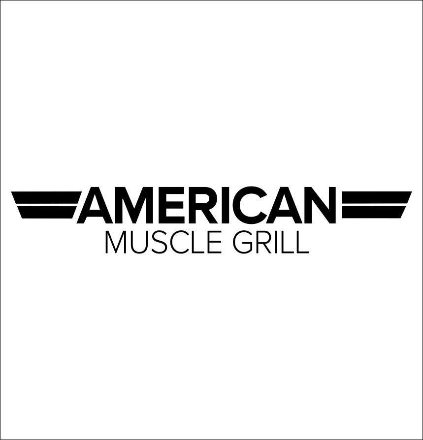 American Muscle Grill decal, barbecue decal smoker decals, car decal, sticker