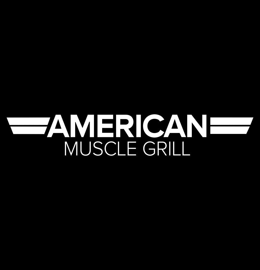 American Muscle Grill decal, barbecue decal smoker decals, car decal