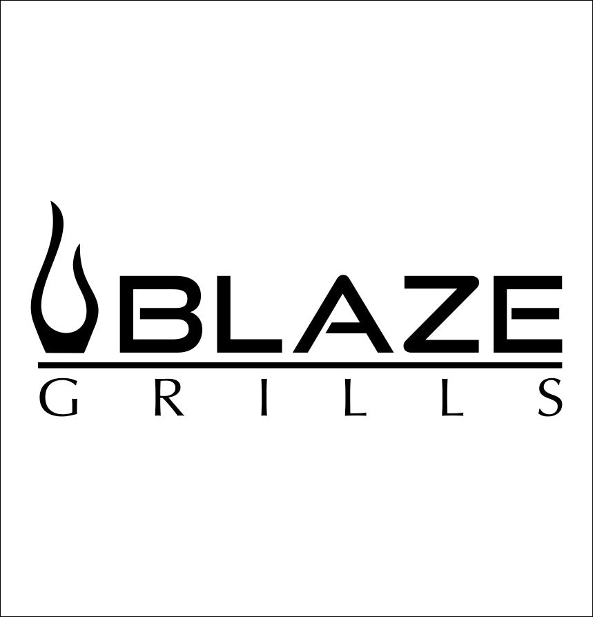 Blaze Grills decal, barbecue decal smoker decals, car decal, sticker