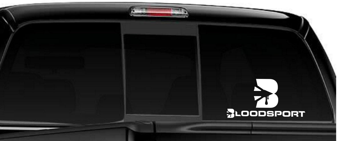 bloodsport archery decal, car decal sticker