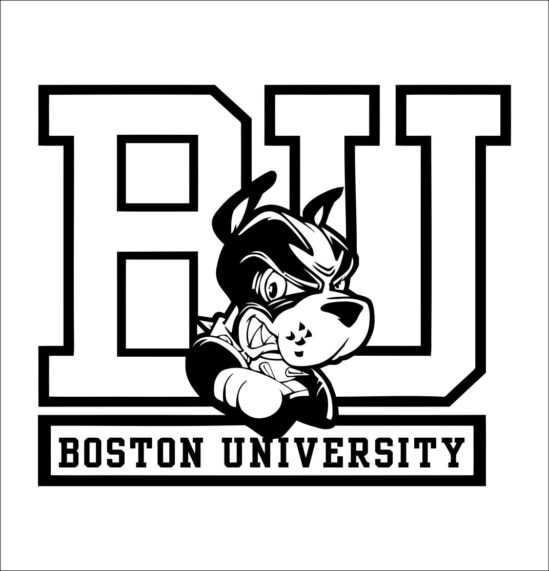 Boston University Official Vinyl Decal Sticker - 14 Inch, For Laptop, Car, Water Bottle, Scrapbook