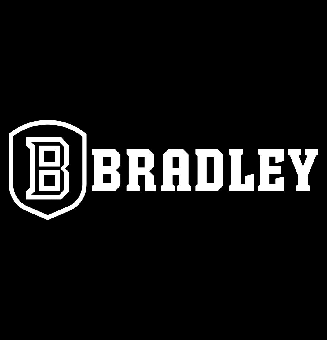 Bradley Braves decal, car decal sticker, college football