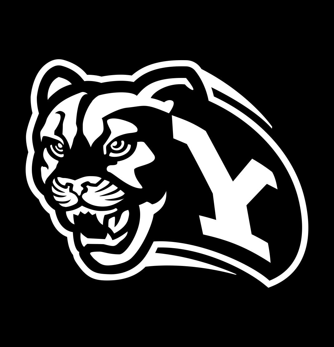 Brigham Young Cougars decal, car decal sticker, college football