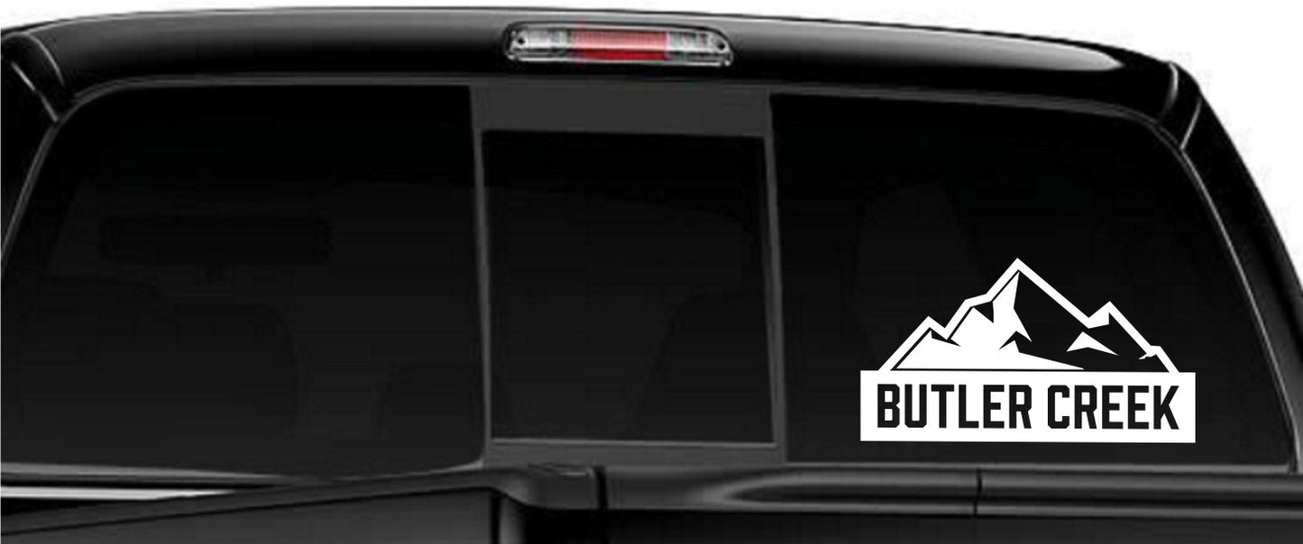 Butler Creek decal, sticker, car decal