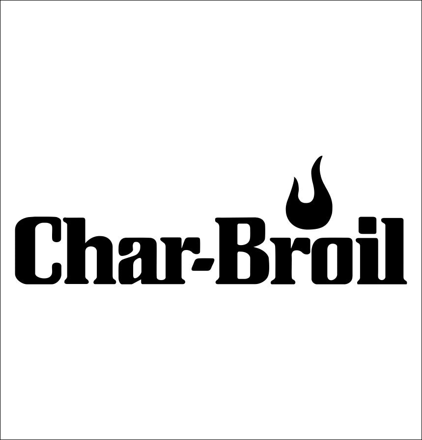 Char-Broil decal, barbecue decal smoker decals, car decal