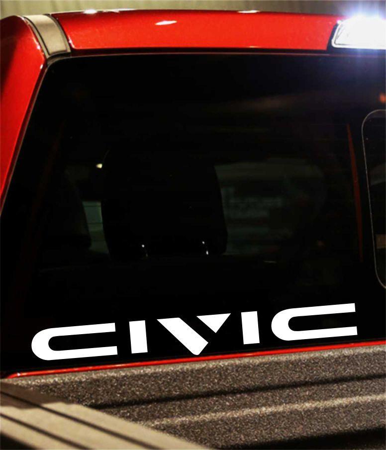 civic performance logo decal - North 49 Decals