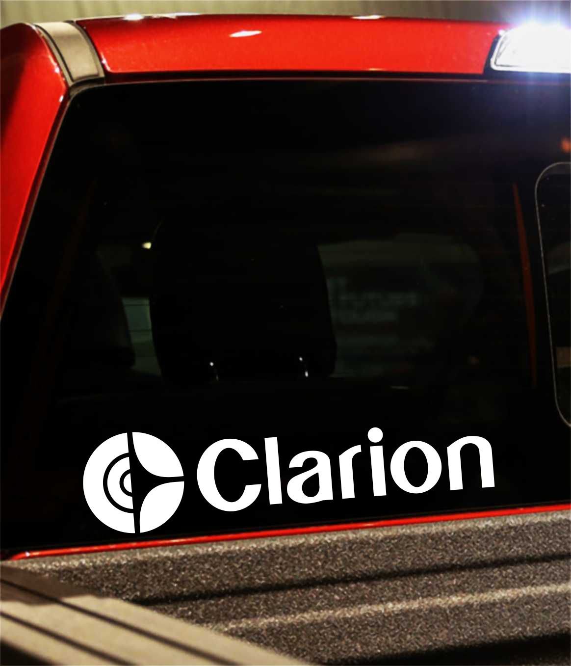 Clarion decal, sticker, audio decal
