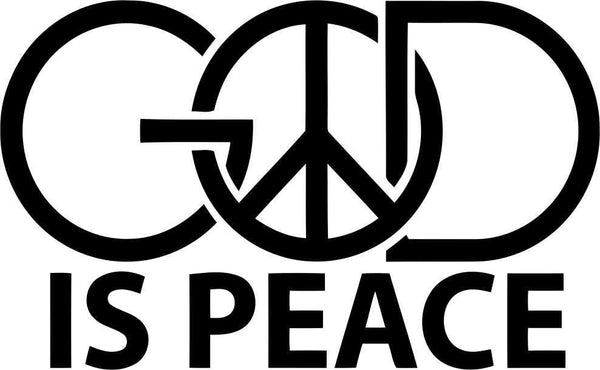 god is peace religious decal - North 49 Decals