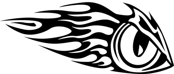 hawk eye flaming animal decal - North 49 Decals
