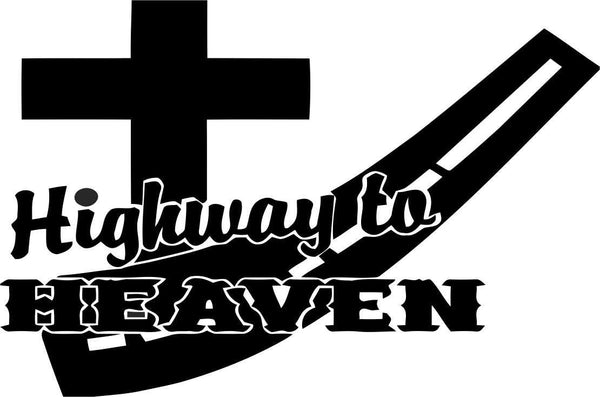 highway to heaven religious decal - North 49 Decals