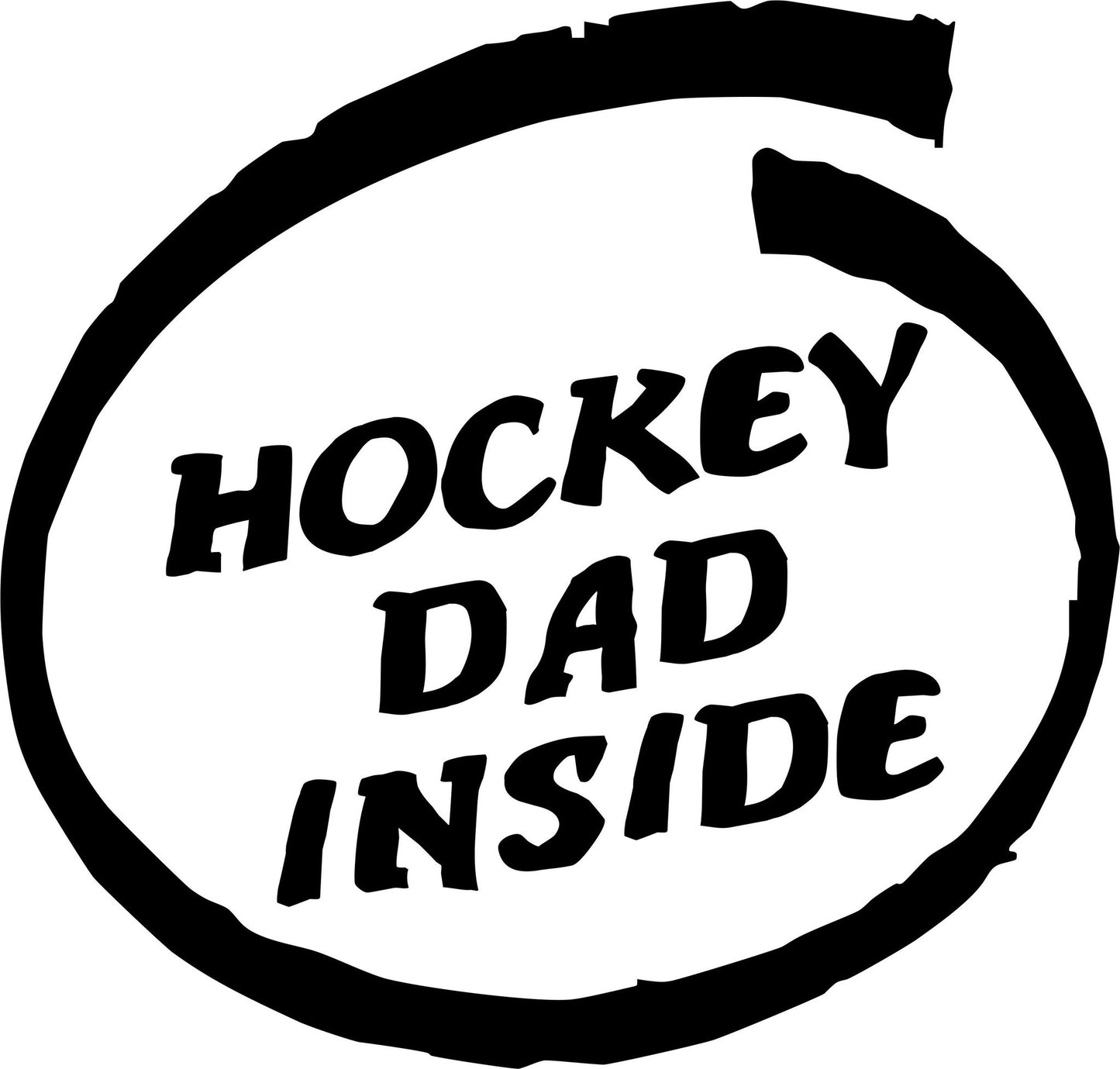 hockey dad inside hockey decal - North 49 Decals