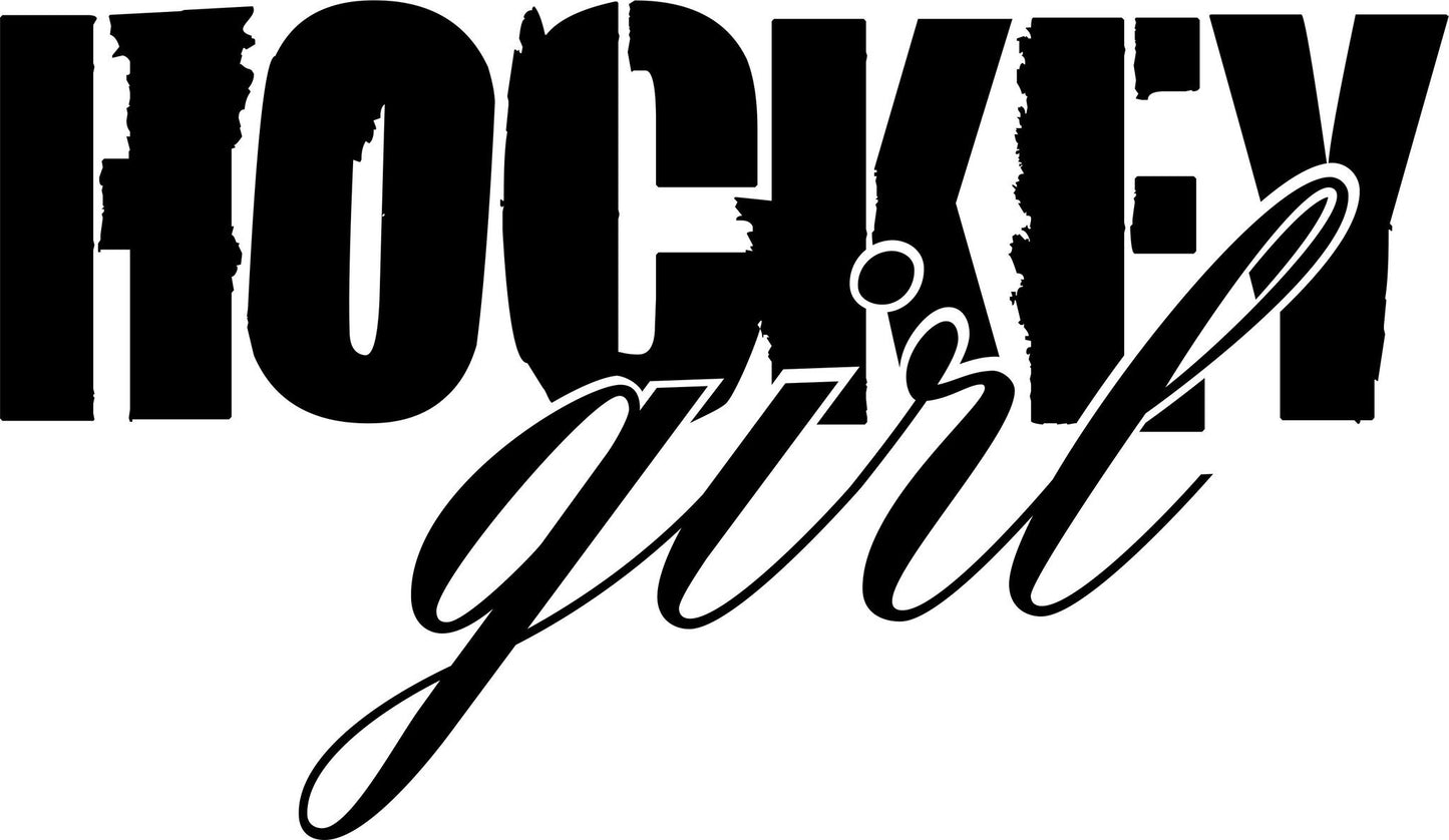 hockey girl hockey decal - North 49 Decals