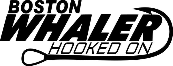 hooked on boston whaler fishing logo decal - North 49 Decals