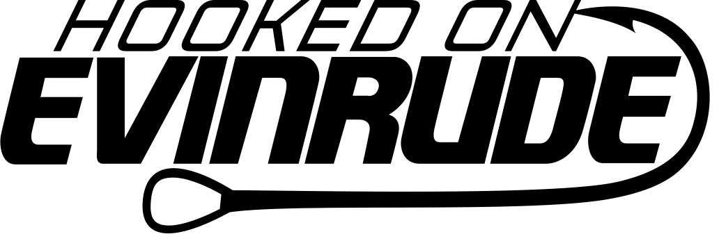 hooked on evinrude fishing logo decal - North 49 Decals