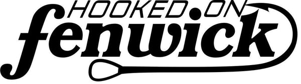 hooked on fenwick fishing logo decal - North 49 Decals