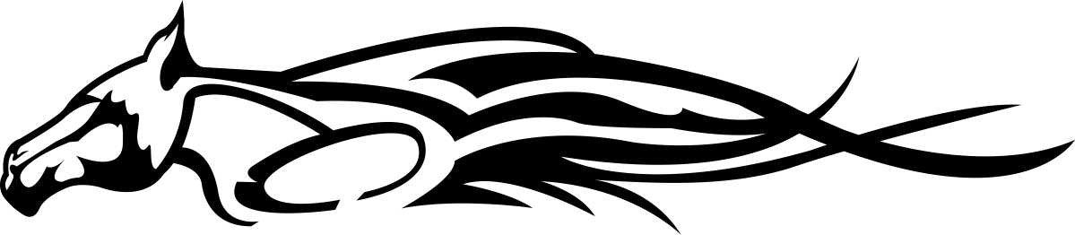horse 3 flaming animal decal - North 49 Decals