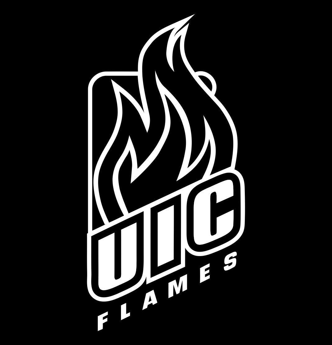 Illinois Chicago Flames decal, car decal sticker, college football