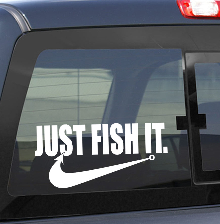 fishing decals, car decal, window sticker