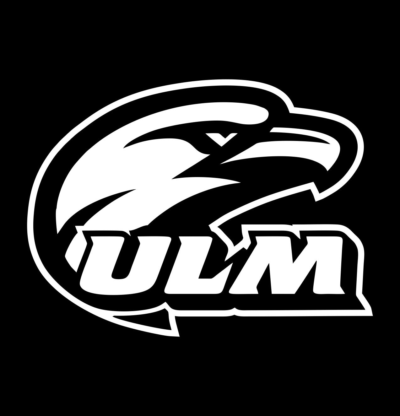 Louisiana Monroe Warhawks decal, car decal sticker, college football