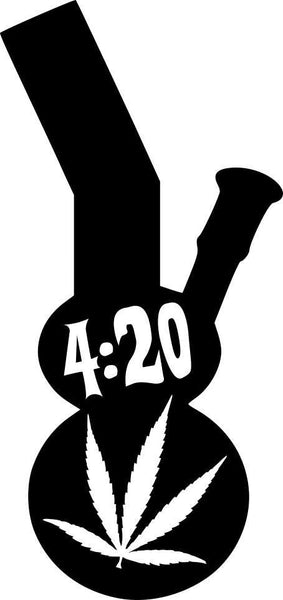 4:20 bong marijuana decal - North 49 Decals