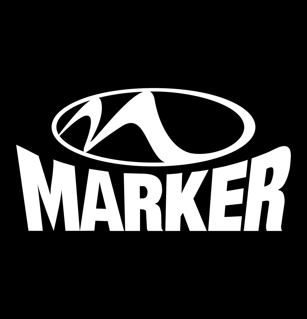 Marker decal, ski snowboard decal, car decal sticker