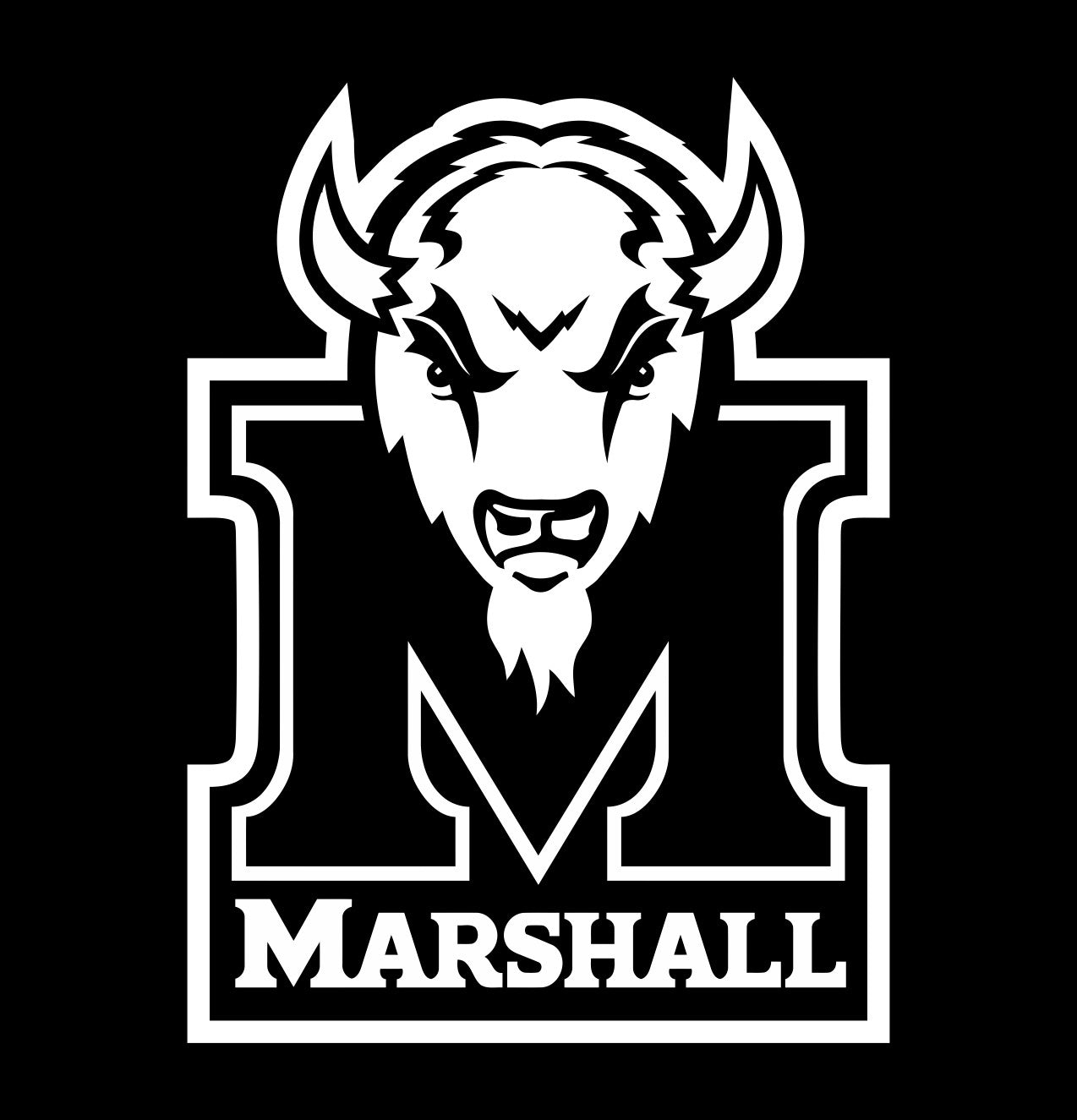 Marshall Thundering Herd decal, car decal sticker, college football